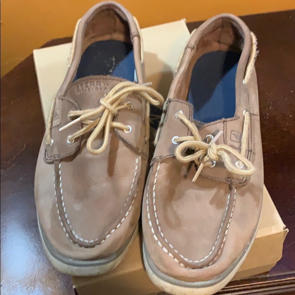 Suede Sperry shoes